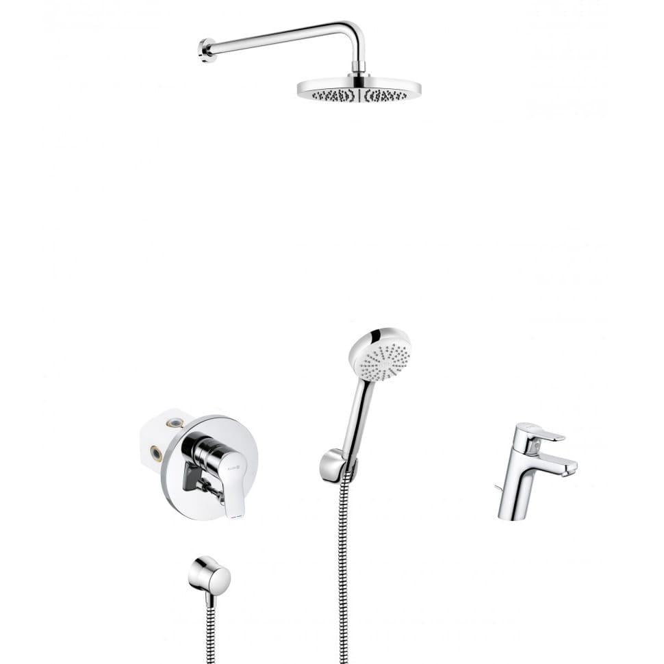 Душевая система Kludi Pure&Easy 7 в 1 без излива металл Хром глянцевый (376300565) Душевая система Kludi Pure&Easy 7 в 1 без излива металл Хром глянцевый (376300565)