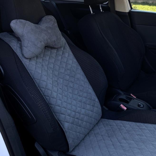 Накидка на сиденье автомобиля эко-замша Стандарт 1 шт. Серый (696) - фото 4 Накидка на сиденье автомобиля эко-замша Стандарт 1 шт. Серый (696) - фото 4