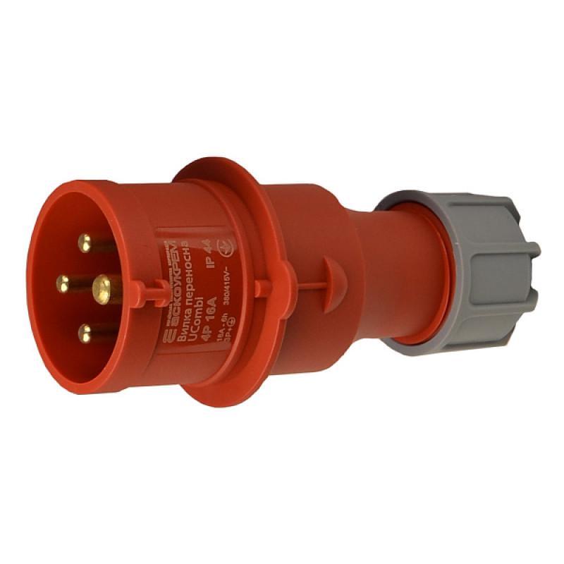 Вилка переносная АСКО-УКРЕМ полиамид серии UCombi 4P 16А IP 44 (A0080010106)