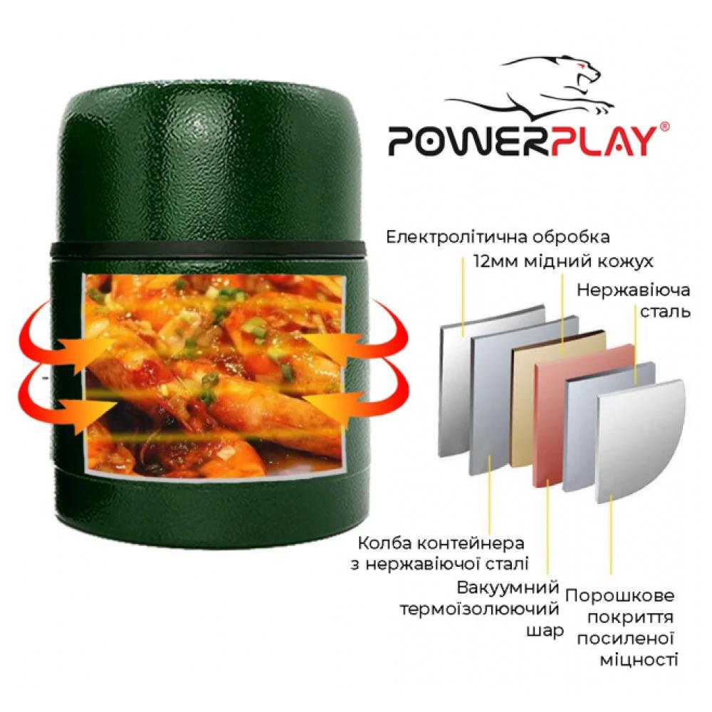 Термос пищевой PowerPlay 9003 700 мл Зеленый - фото 6 Термос пищевой PowerPlay 9003 700 мл Зеленый - фото 6