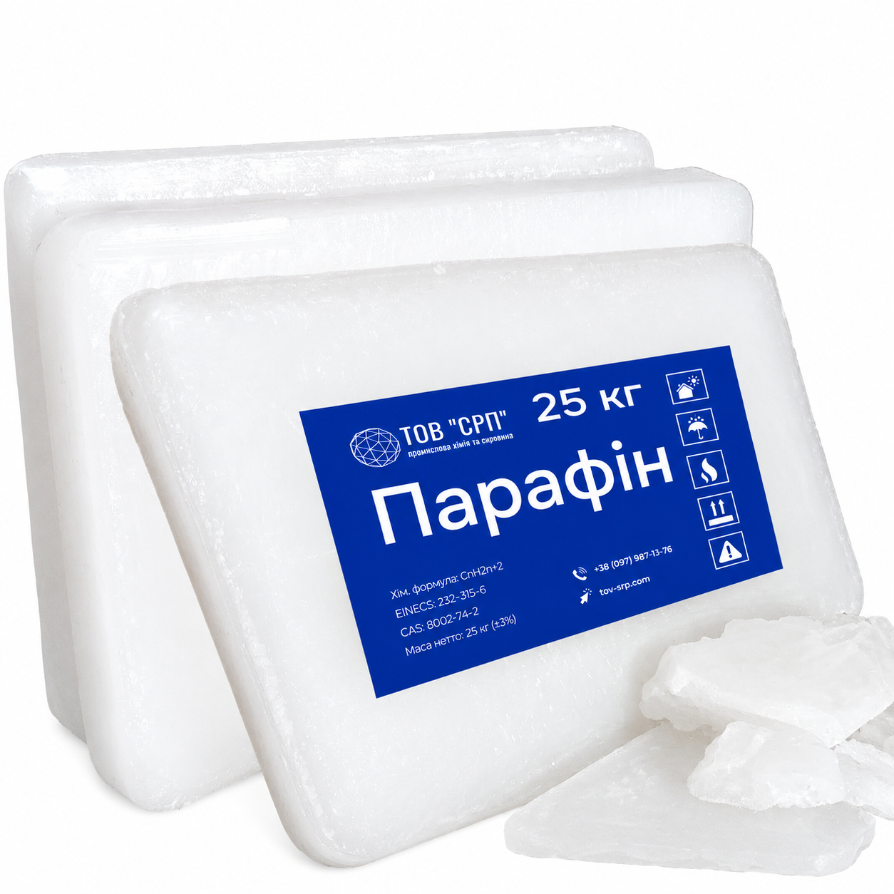 Парафин Т-1 25 кг брикеты по 5 кг (2881036659)