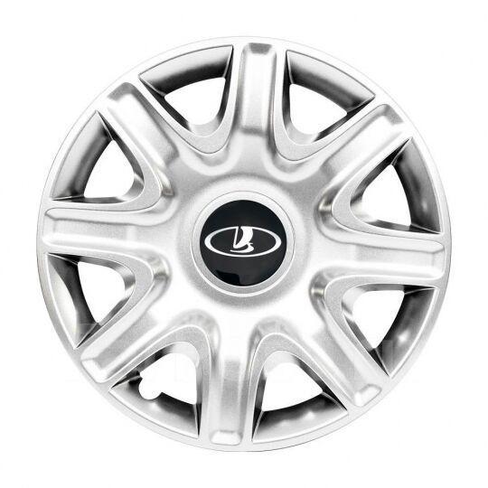 Колпаки автомобильные SKS 332 R15 с логотипом Lada 4 шт. Серебристый