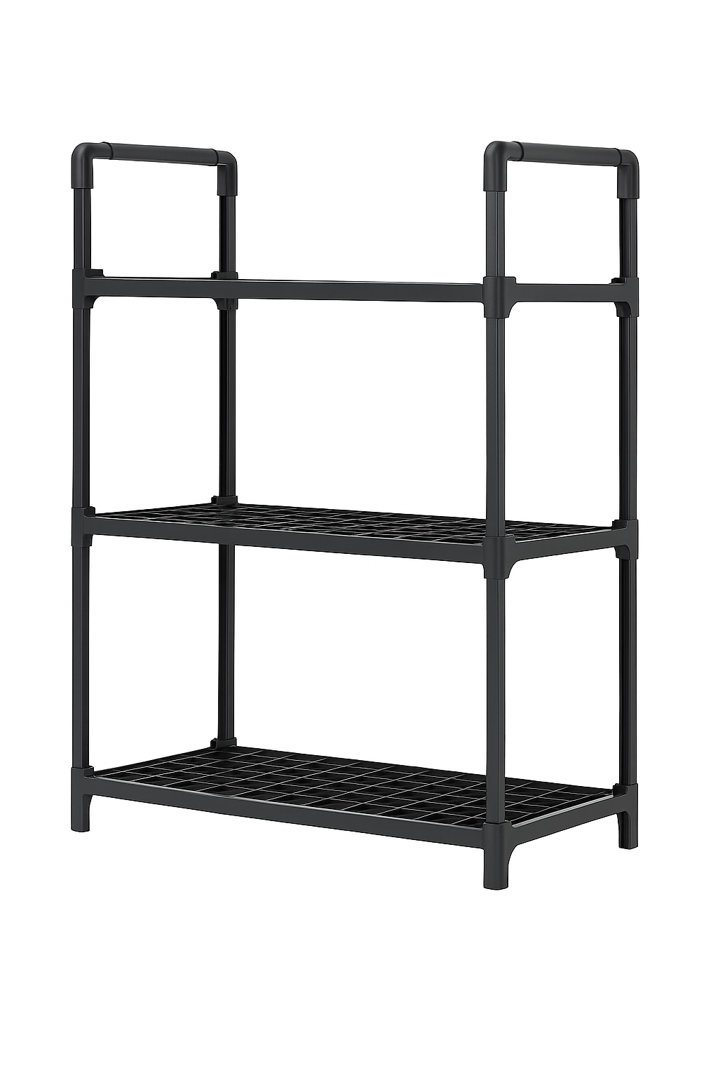 Полка-стеллаж для кухонных принадлежностей с крючками YH-6616-2 48х26х71 см