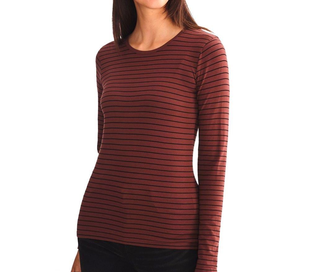 Футболка C & A 77539/2067929x70 длинный рукав женская XS Коричневый (184264)