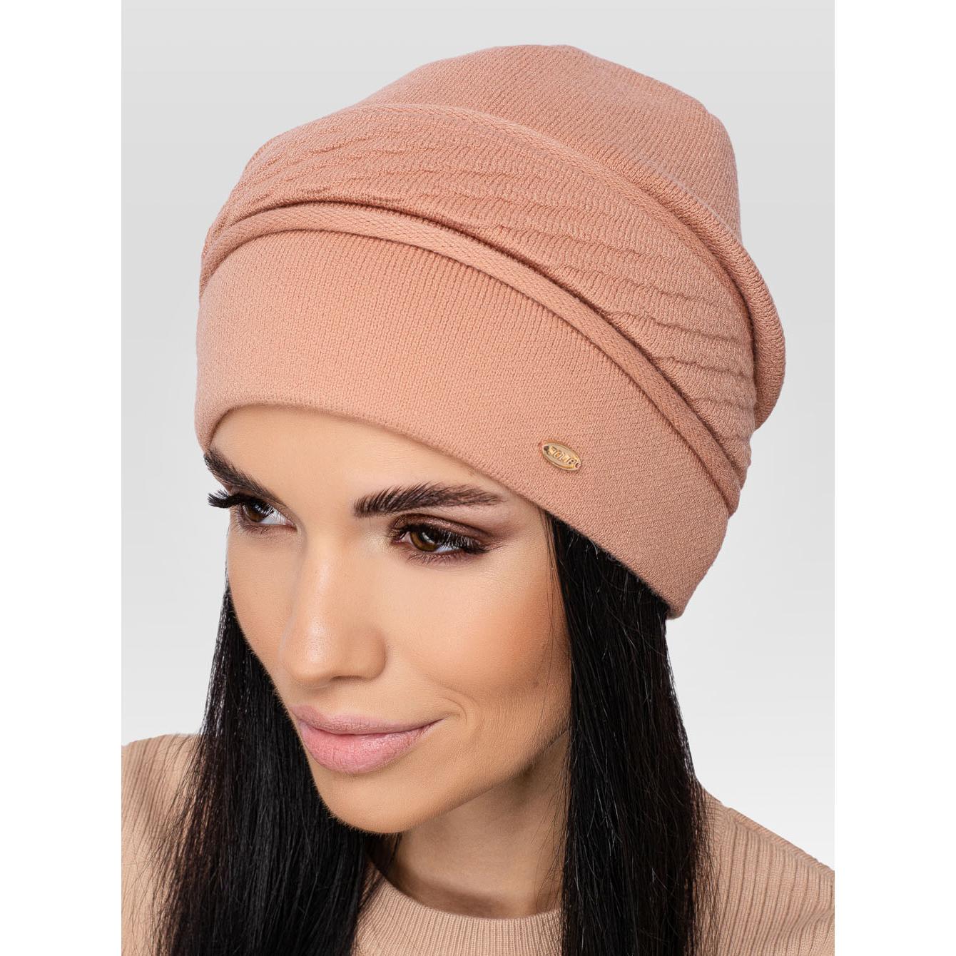 Шапка женская объемная Leks Лагода one size Ореховый Шапка женская объемная Leks Лагода one size Ореховый