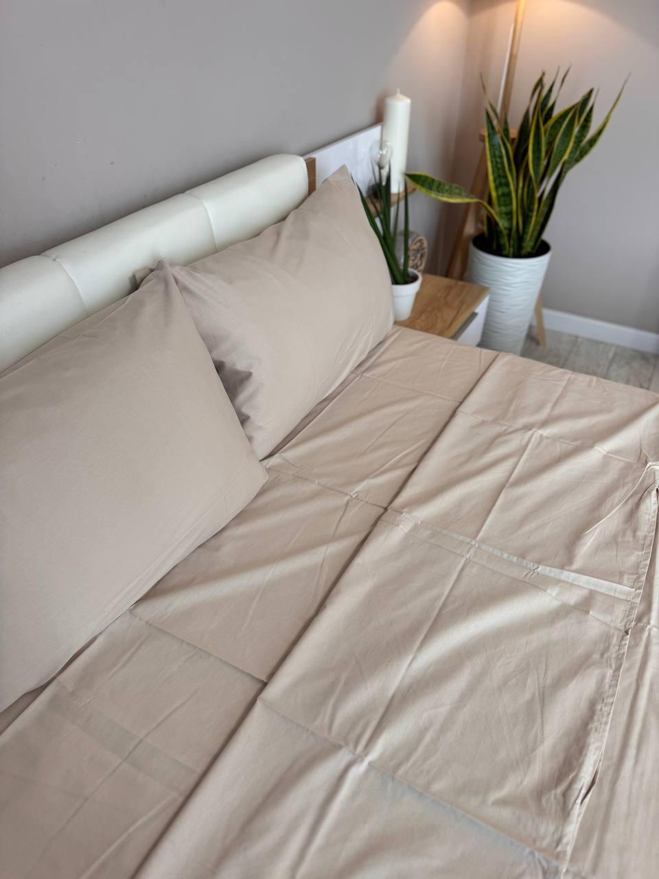Постільна білизна сатин сімейний 150х220 см наволочки 70х70 см 2 шт. Бежевий (Д-Al-satin-007-04) - фото 5 Постільна білизна сатин сімейний 150х220 см наволочки 70х70 см 2 шт. Бежевий (Д-Al-satin-007-04) - фото 5