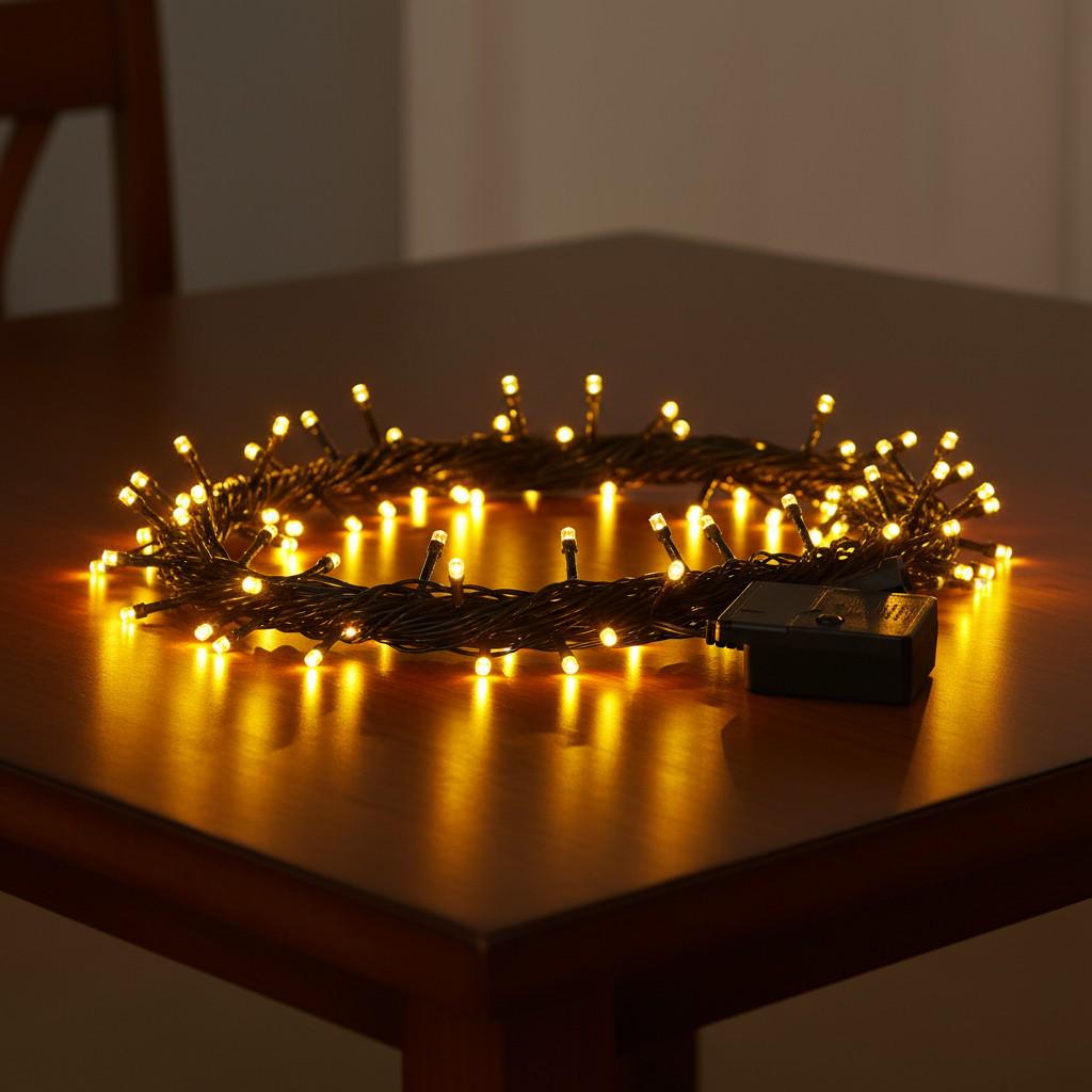 Гирлянда-штора новогодняя сетевая 3х2 м 144LED Черный/Желтый (ZWM32144LEDY) - фото 6 Гирлянда-штора новогодняя сетевая 3х2 м 144LED Черный/Желтый (ZWM32144LEDY) - фото 6