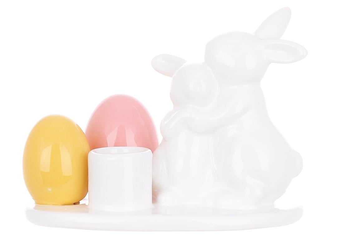 Свічник керамічний Кролики 13x8, 5x10 см (733-595)