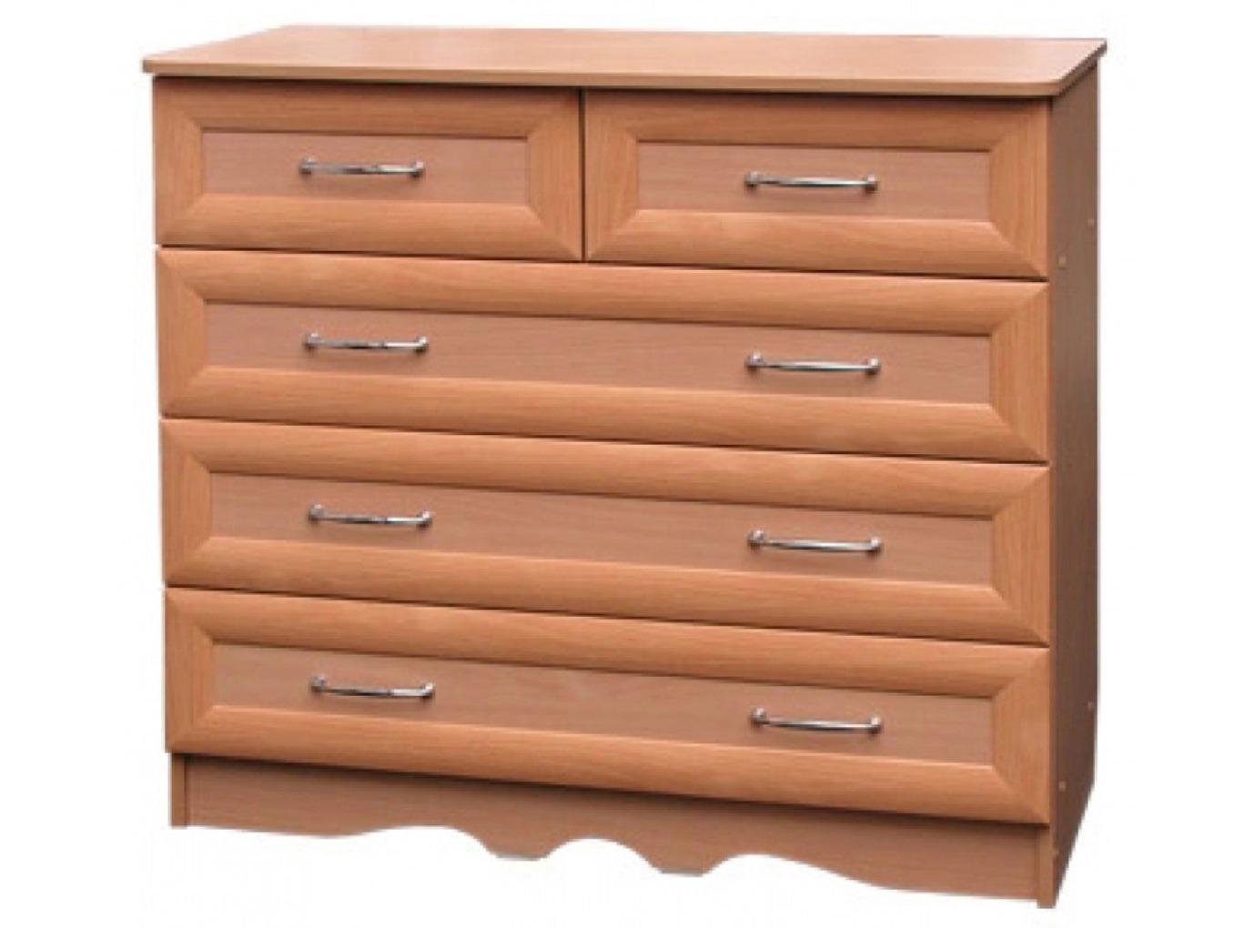 Комод МАКСИ-МЕбель Болеро FC МДФ накладки профиль 5 ящиков плюс Бук (12481)