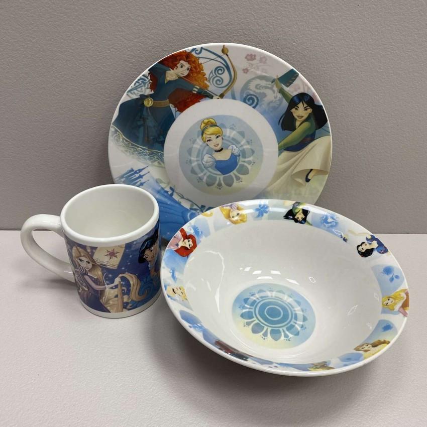 Набір дитячого посуду Interos Принцеси 3 пр. (12-12/TO-12)