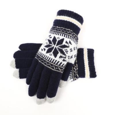 Перчатки зимние iWinter Korean для сенсорных экранов Синий/Белый (1888P)