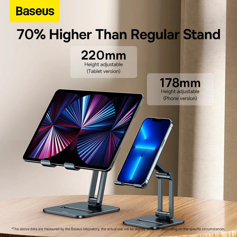 Держатель для телефона в авто BASEUS LUSZ000013 Desktop Biaxial Foldable Metal Stand (575675) - фото 12