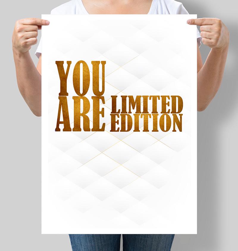 Постер мотивирующий "You are limited edition" 42х60 см (М063)