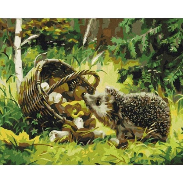 Картина по номерам BrushMe Ежик-счастливчик BS52269L холст на подрамнике 40x50 см (2275985791)