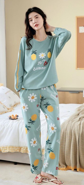 Пижама женская с длинным рукавом Ананасы 439-50 3XL 1 шт.