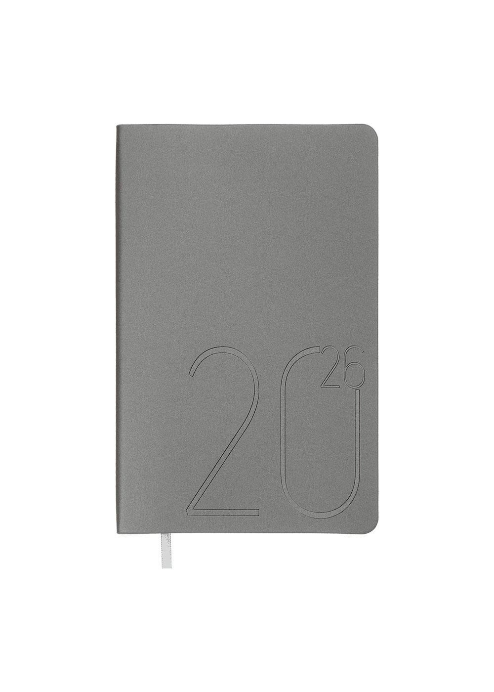 Еженедельник Buromax 2026 STEEL А5 датированный Серый (BM.2709-24)