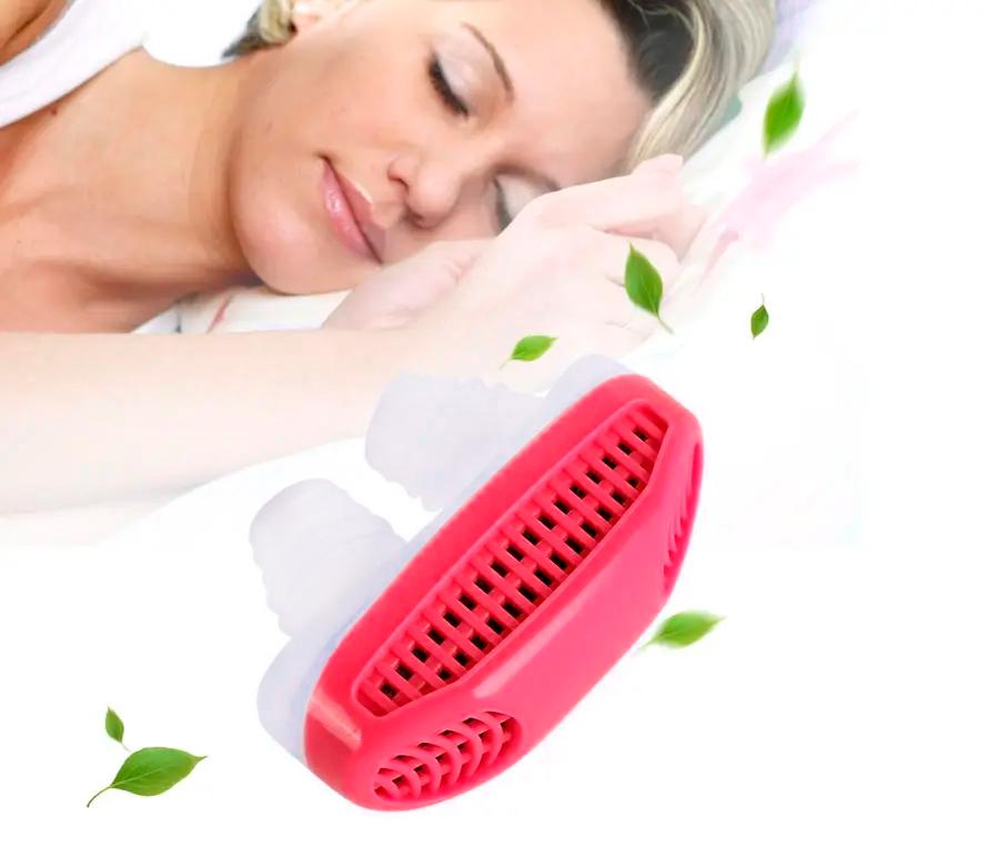 Клипса от храпа Anti Snoring&Air Purifier 2 в 1 Красный (1009598-Red) - фото 4