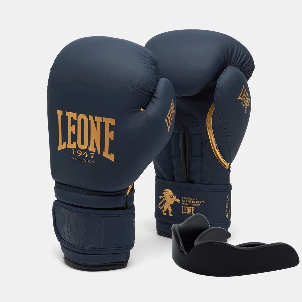 Боксерские перчатки Leone GN059B 14 унций с капой Blue Edition (3019820460)