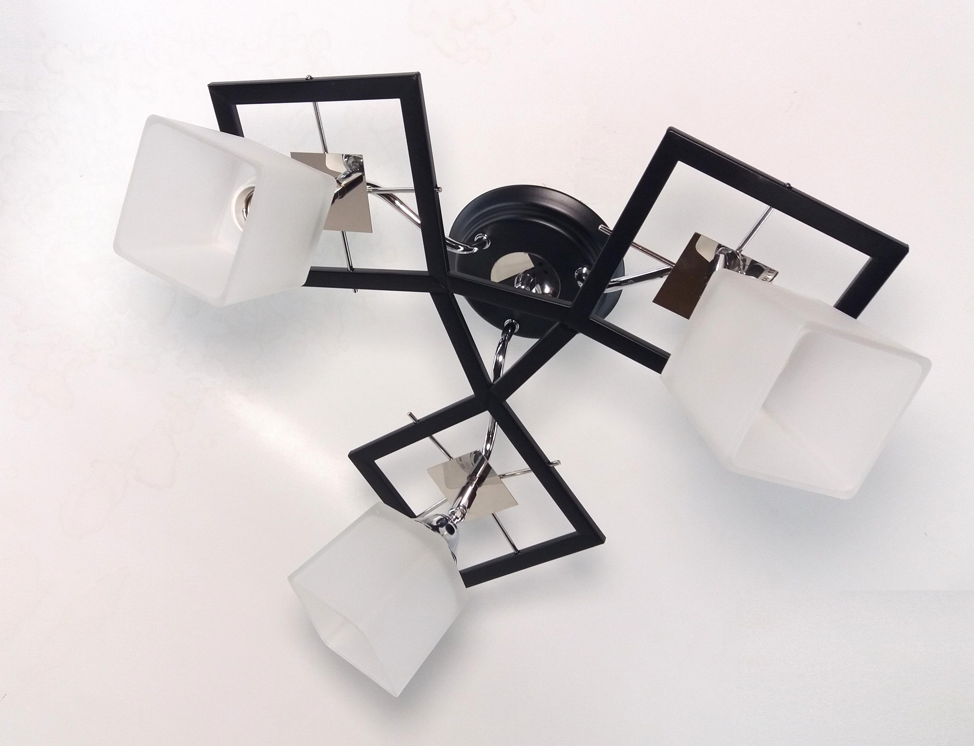 Люстра металлическая на 3 поворотных плафона Черный (11705/3) - фото 3 Люстра металлическая на 3 поворотных плафона Черный (11705/3) - фото 3