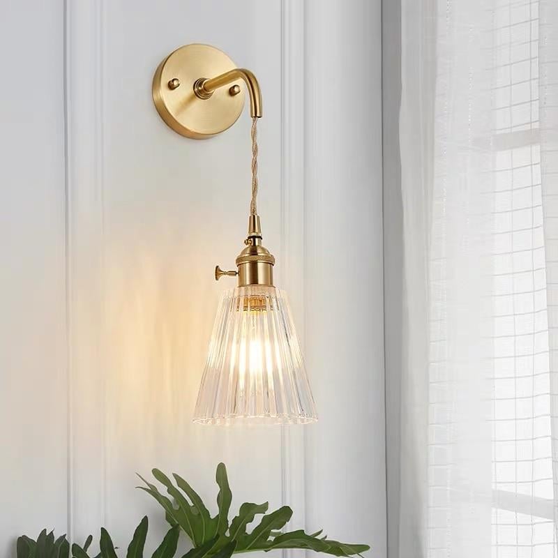 Бра Pleated Gold/Clear (030094)