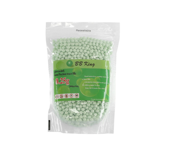 Трасерні страйкбольні кулі BB KING 0,25 г 2000 шт. (BBK-025-2KTracer)
