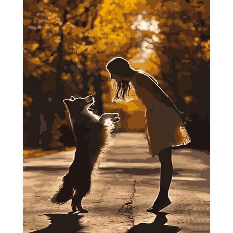 Картина по номерам Strateg Премиум Вечерняя тренировка 40х50 см (GS639)