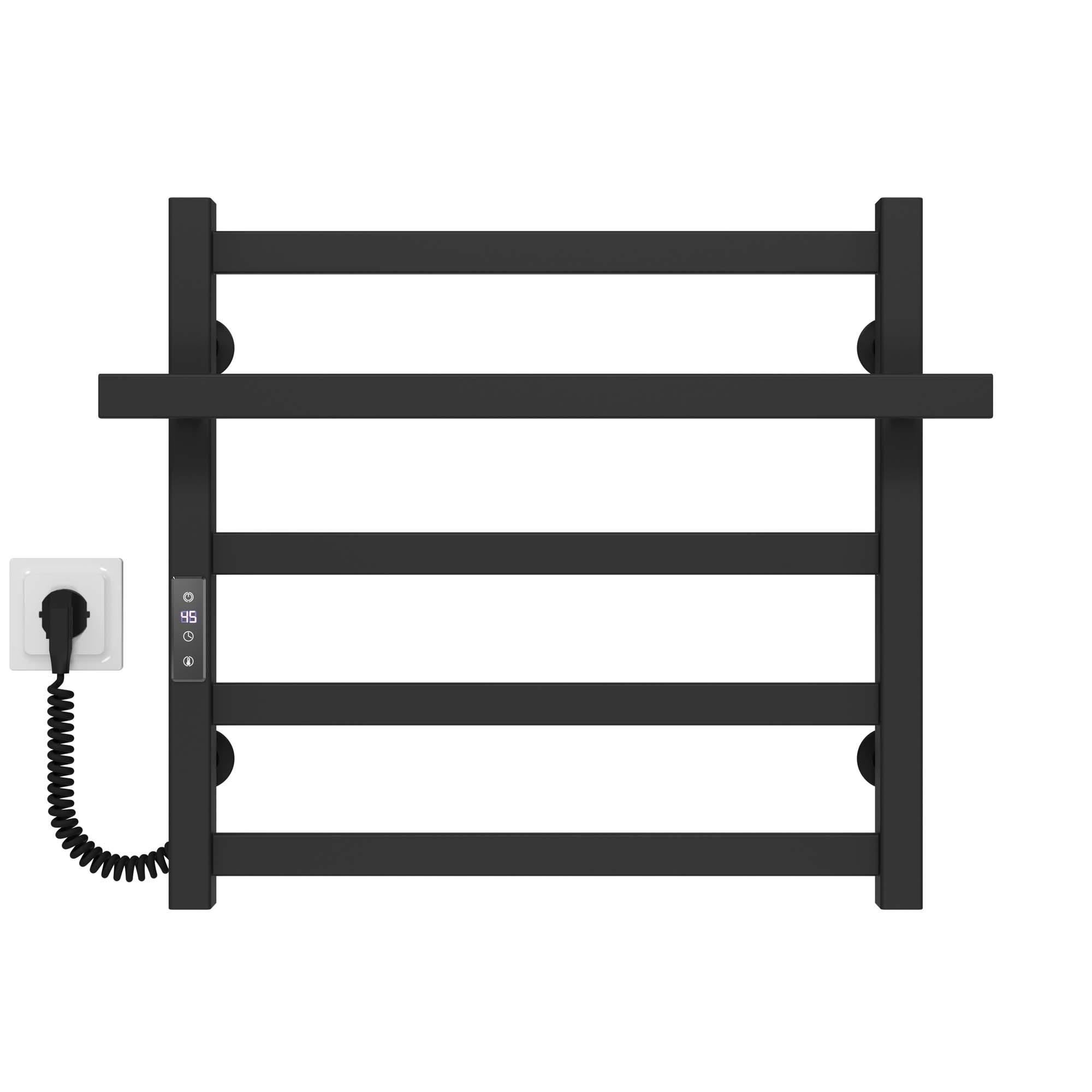 Рушникосушарка електрична Deffi Nicolе П5 JD04 нержавіюча сталь 500х500 мм Чорний (A.NI.50.50.5.E.B.L.2)