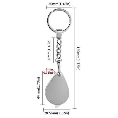 Лупа міні кишенькова 30x брелок лінза акрил Silver (957053) - фото 5 Лупа міні кишенькова 30x брелок лінза акрил Silver (957053) - фото 5