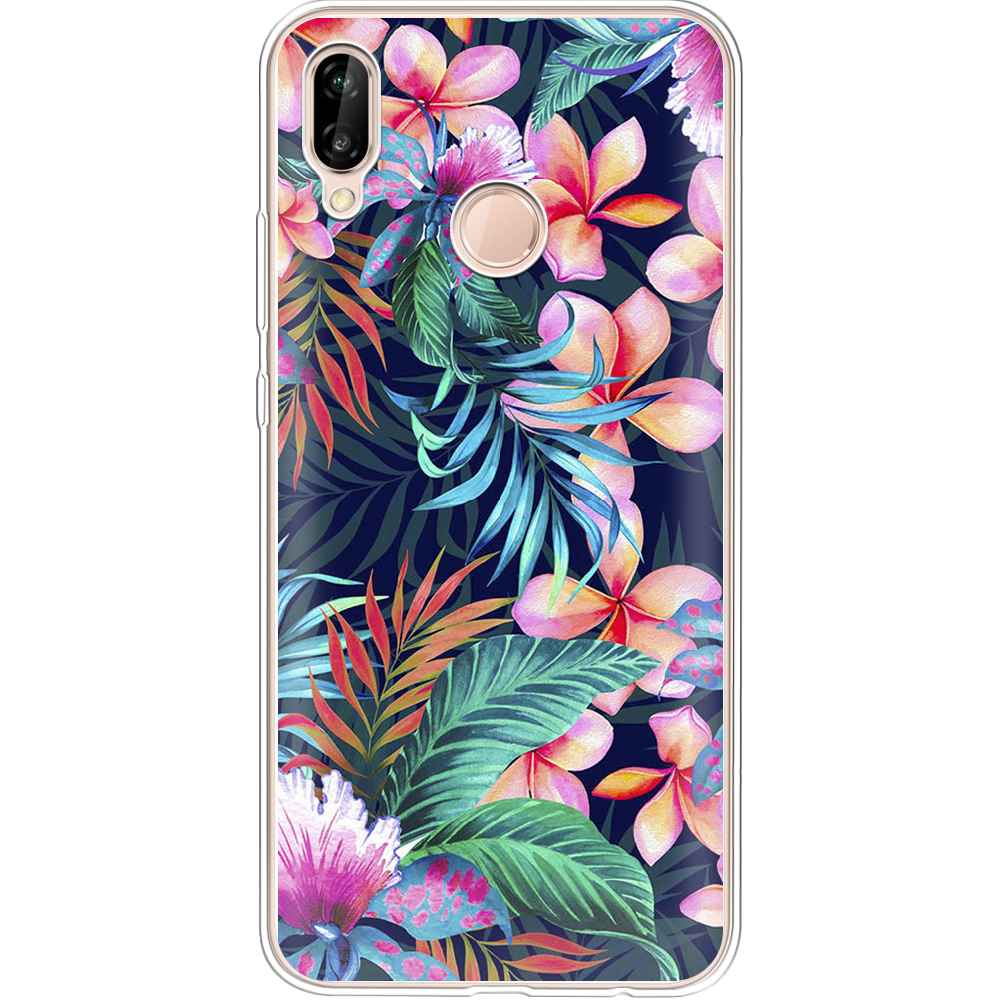 Чехол Boxface Huawei P20 Lite flowers in the tropics Прозрачный силикон (33127-up1971-33127)