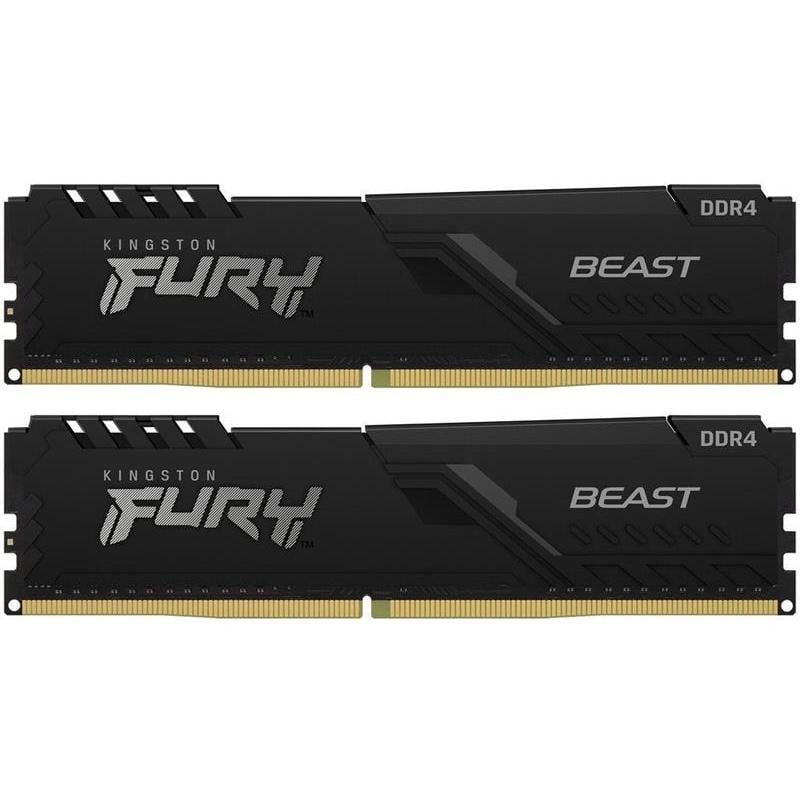 Оперативна пам'ять Kingston Fury Beast KIT DDR4 32 Гб DDR4 3200MHz CL16 Black (KF432C16BB1K2/32WP) Оперативна пам'ять Kingston Fury Beast KIT DDR4 32 Гб DDR4 3200MHz CL16 Black (KF432C16BB1K2/32WP)