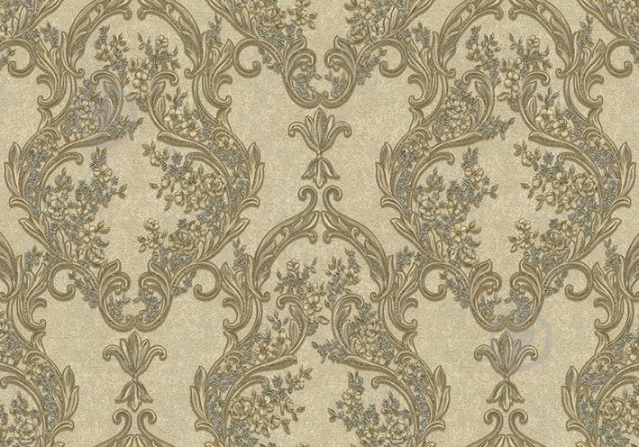 Обои Lanita виниловые на флизелиновой основе Ванесса декор VIP 1-0898 золотистый (1,06х10,05м.)