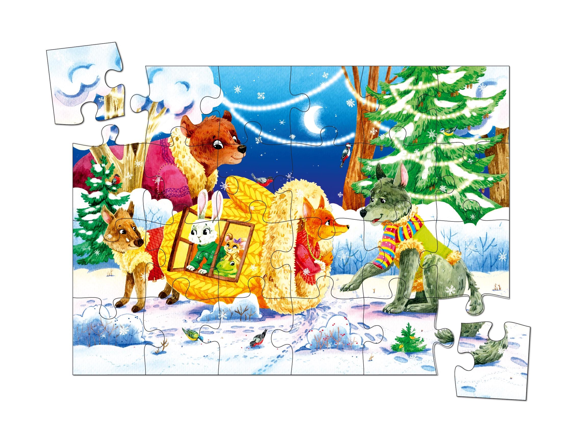 Пазл дерев'яний Рукавичка в рамці на 24 елементи