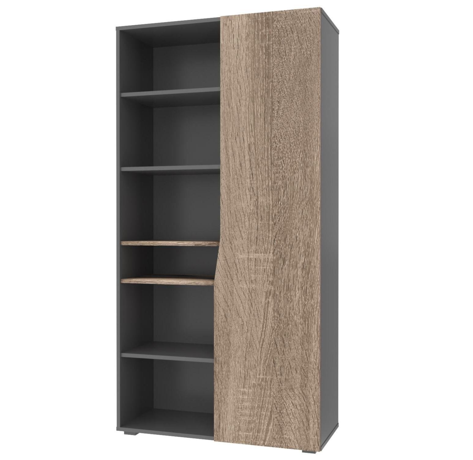 Шкаф Intarsio Connect A Дуб Сонома Трюфель/Антрацит