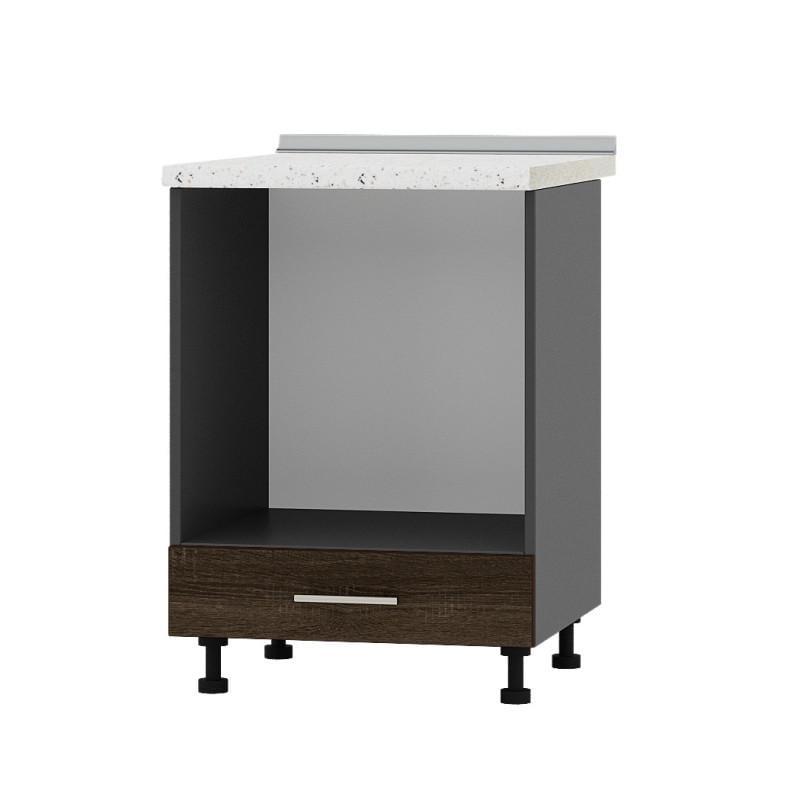 Кухонный модуль под духовку Оптима Низ Н85-600 без столешницы 600х461х820 мм Антрацит/Дуб Сонома Трюфель (DTM-072185) - фото 1 Кухонный модуль под духовку Оптима Низ Н85-600 без столешницы 600х461х820 мм Антрацит/Дуб Сонома Трюфель (DTM-072185) - фото 1