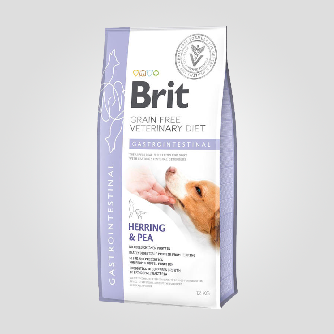 Корм сухой Brit VetDiet Gastrointestinal для собак при нарушениях пищеварения с сельдью и лососем 12 кг (20504696)