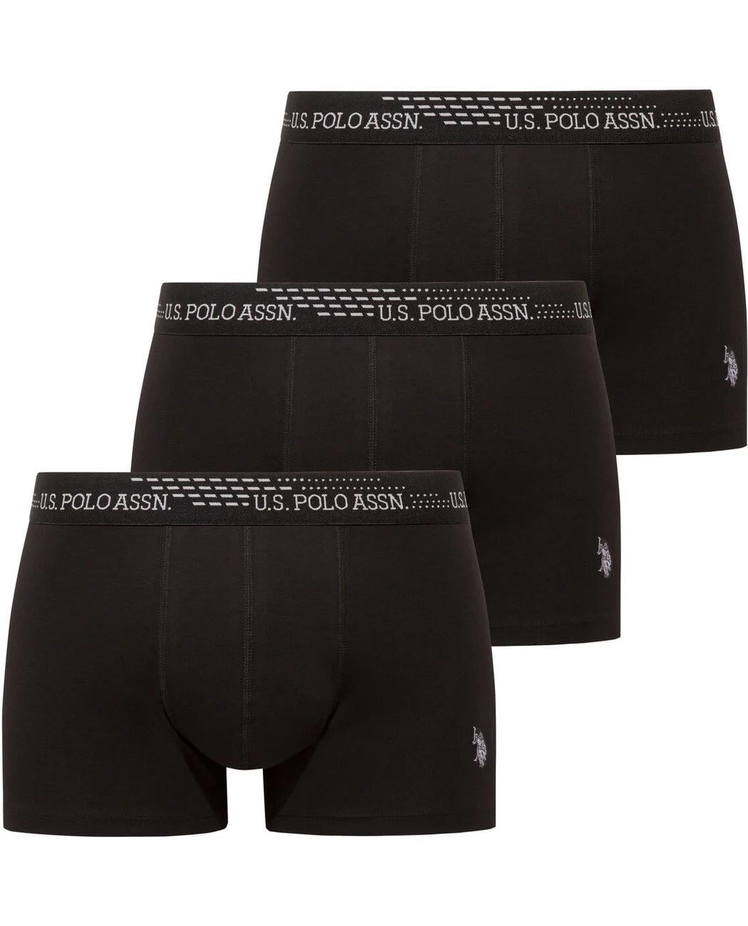Набор трусов-боксеров мужских US Polo ASSN 80652 3 шт. L Черный (8680557465051)