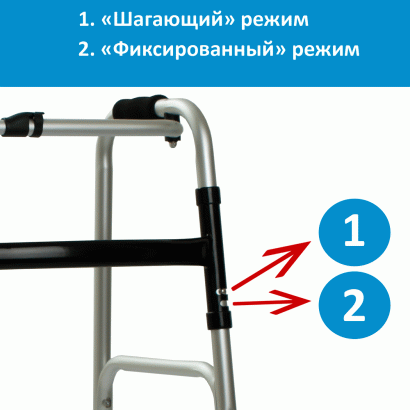 Ходунки для людей похилого віку OSD OSD-EY-913 універсальні крокуючі/переставні (6246500) - фото 3