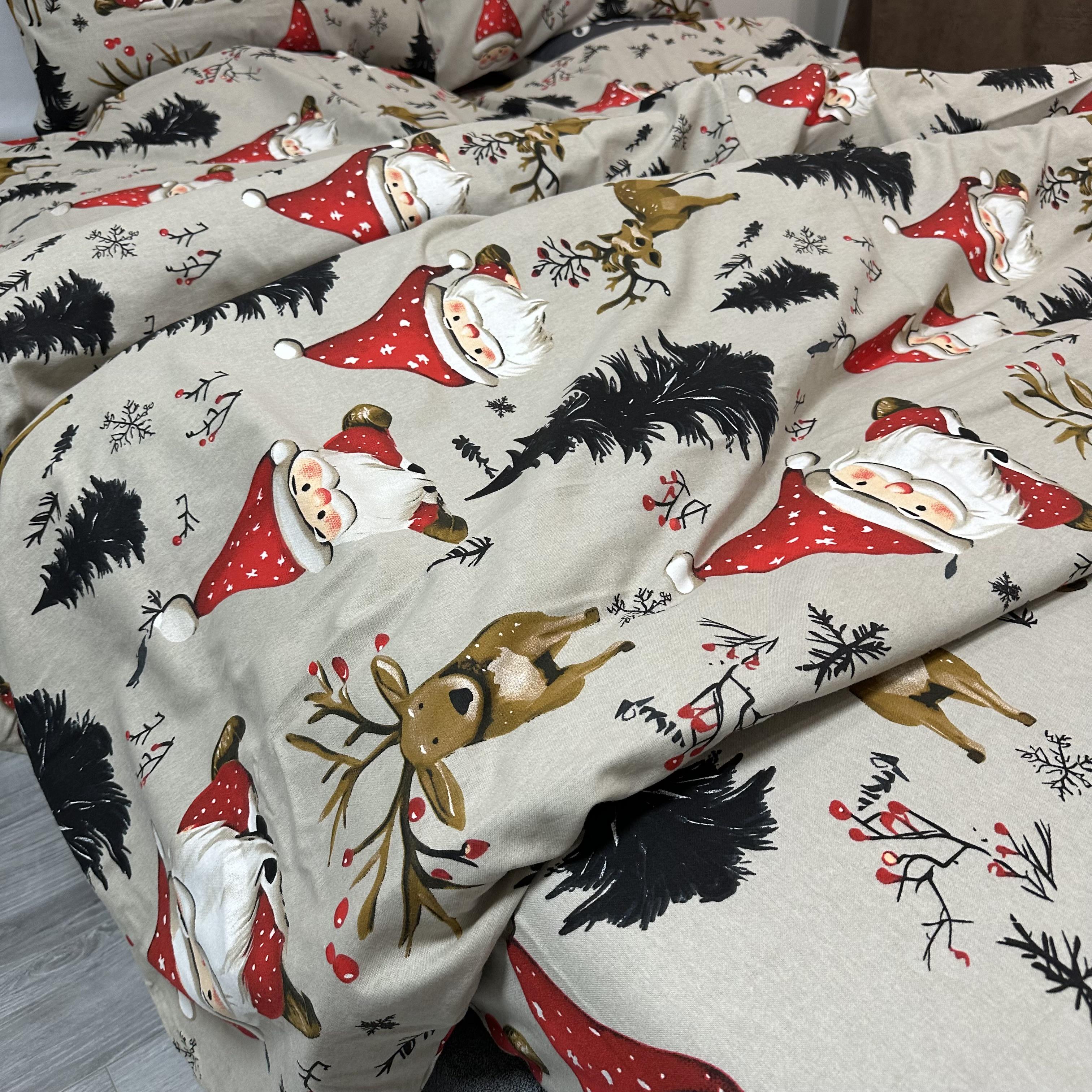 Комплект постільної білизни байкова Зимовий євро Сірий (байка 11-3) - фото 10 Комплект постільної білизни байкова Зимовий євро Сірий (байка 11-3) - фото 10