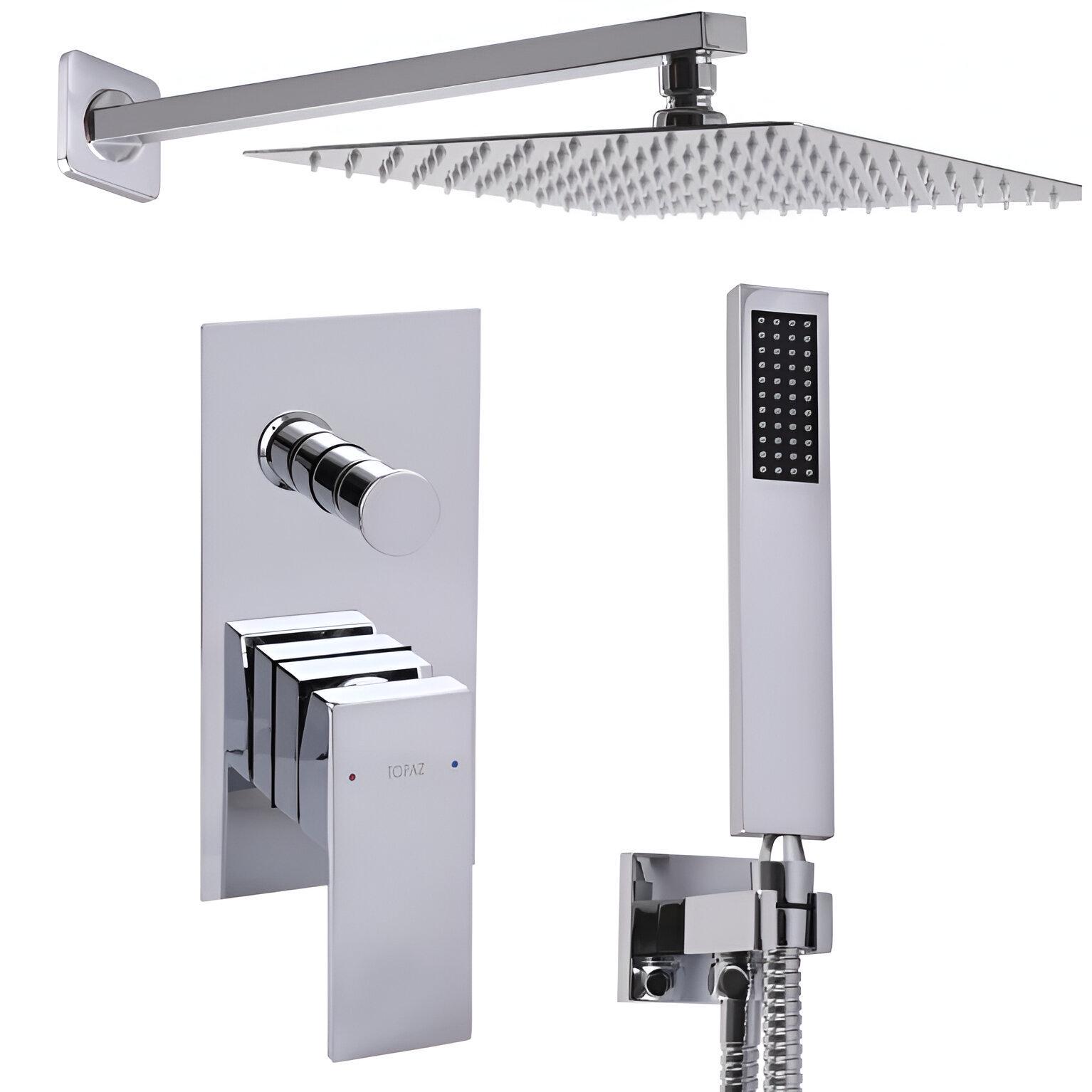 Смеситель для душа встроенный TOPAZ ODISS TO-18205-H66 ручная и верхняя лейки Хром (GSR-000027418)