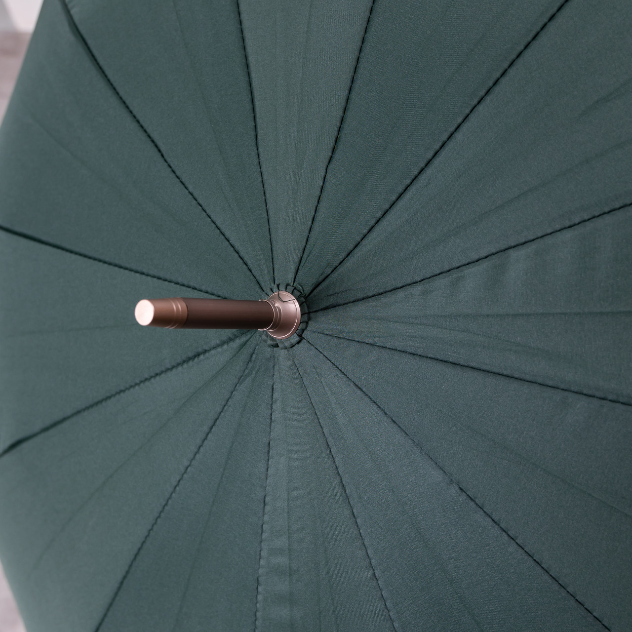 Зонт трость складной полуавтомат купол на 12 спиц d 120 см Зеленый (HP-23-16GR) - фото 6