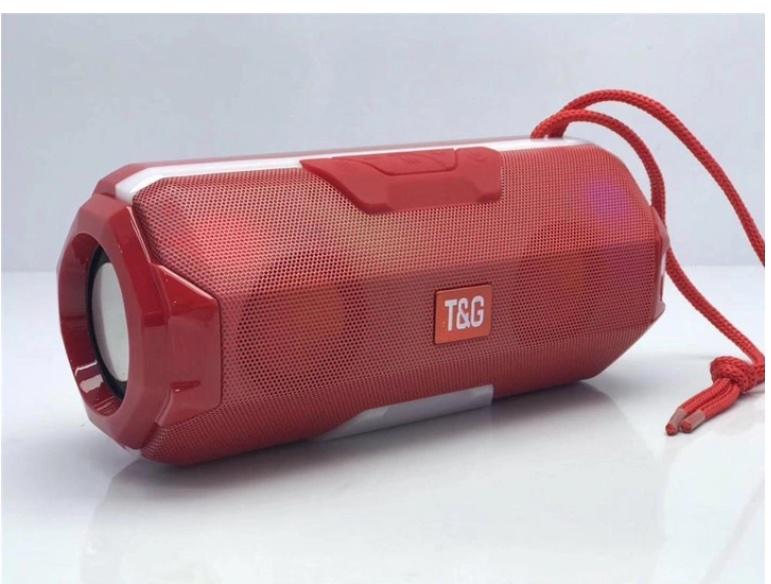 Портативна колонка TG-143 Bluetooth/FM/microSD/LED-підсвічування Red (30151151ТER) - фото 5