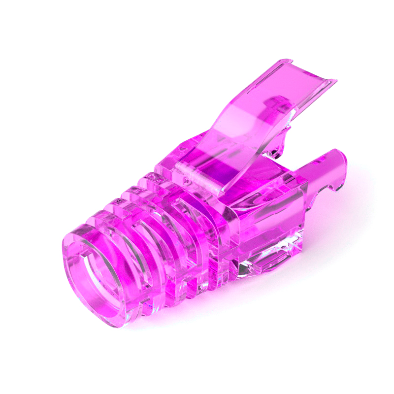 Колпачок изолирующий PiPo RJ-45 Cat,5/Cat,6 100 шт. Прозрачно-фиолетовый (YUT_V28)
