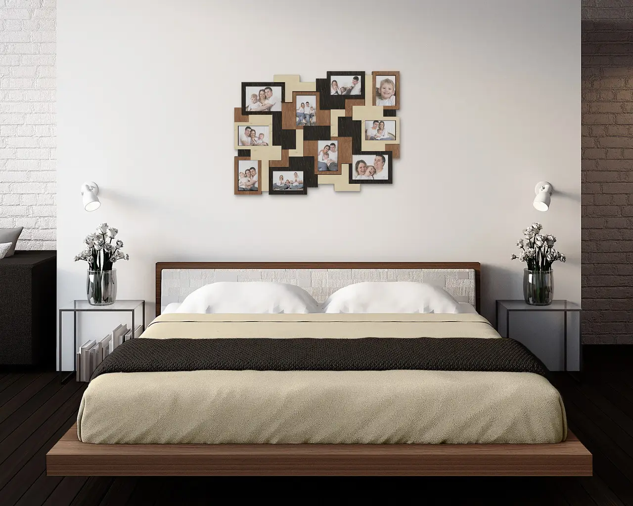 Колаж із фоторамок абстрактних на 10 фотографій Коричневий (abstract_collage-1) - фото 3 Колаж із фоторамок абстрактних на 10 фотографій Коричневий (abstract_collage-1) - фото 3