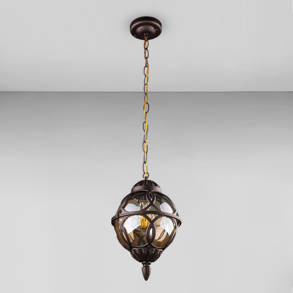 Светильник уличный подвесной Light House DL-18826/1P Кофейный/Шампань