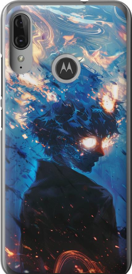 Чехол на Motorola Moto E6 Plus Сатору Годжо (6129u-1780-42517) Чехол на Motorola Moto E6 Plus Сатору Годжо (6129u-1780-42517)