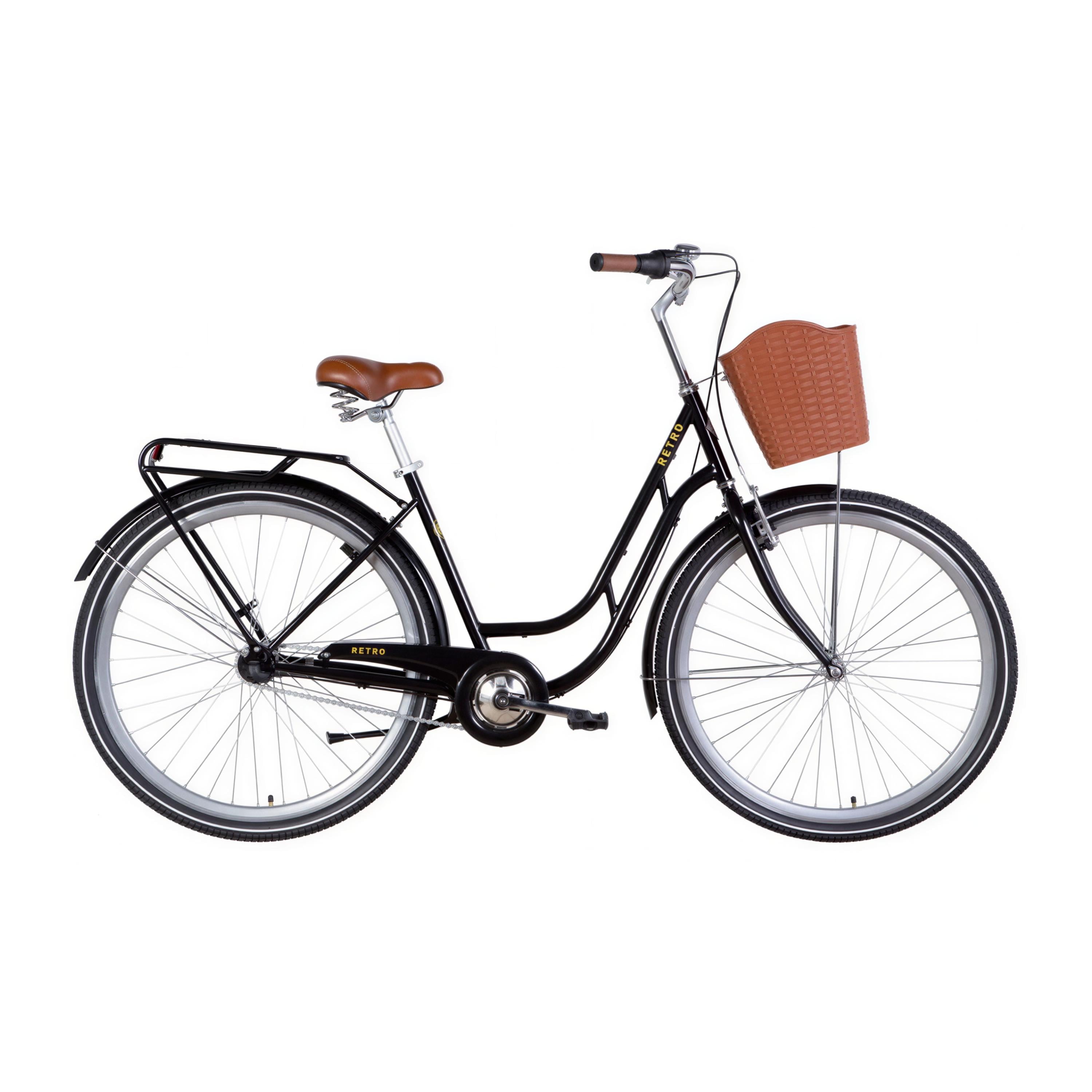 Велосипед жіночий міський 28" Dorozhnik Retro PH Vbr рама 19" з планетарною втулкою на зріст 160-185 см Чорний (OPS-D-28-349)