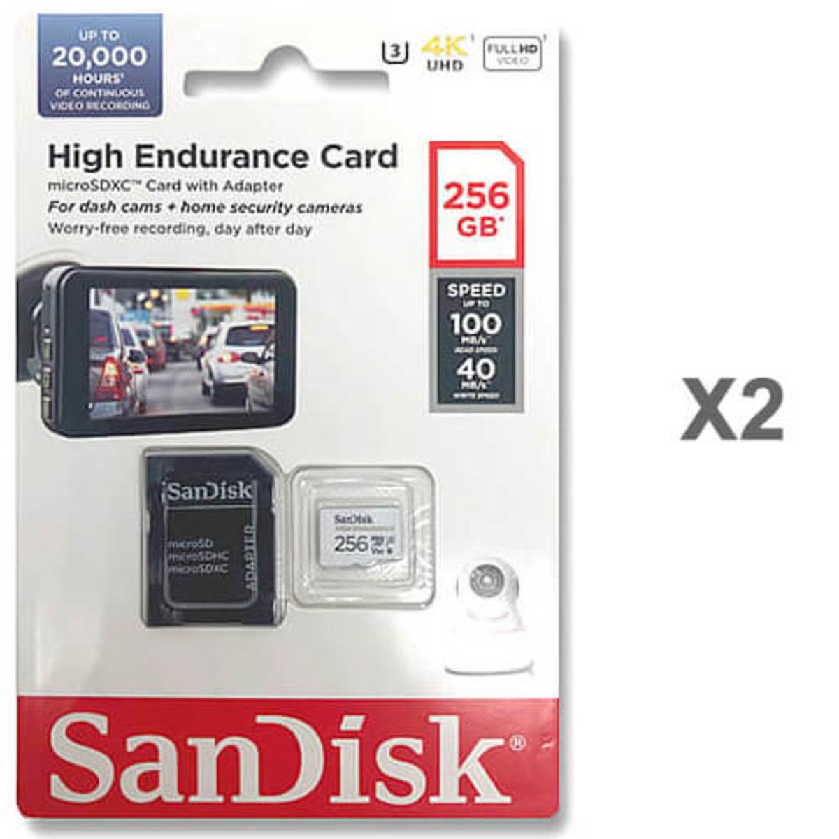 Карта памяти SanDisk High Endurance V30 256 Гб с адаптером SD (SDSQQNR-256G-GN6IA) - фото 2