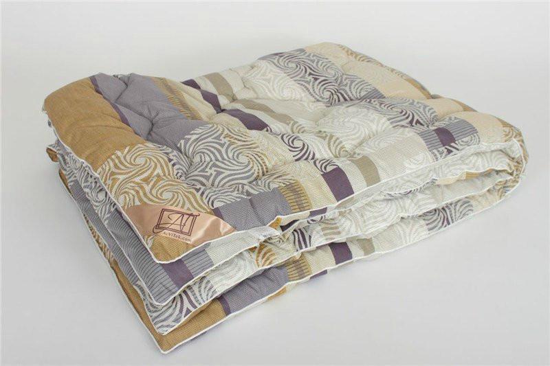 Одеяло двуспальное из овечьей шерсти Лери Макс Gold Абстракция