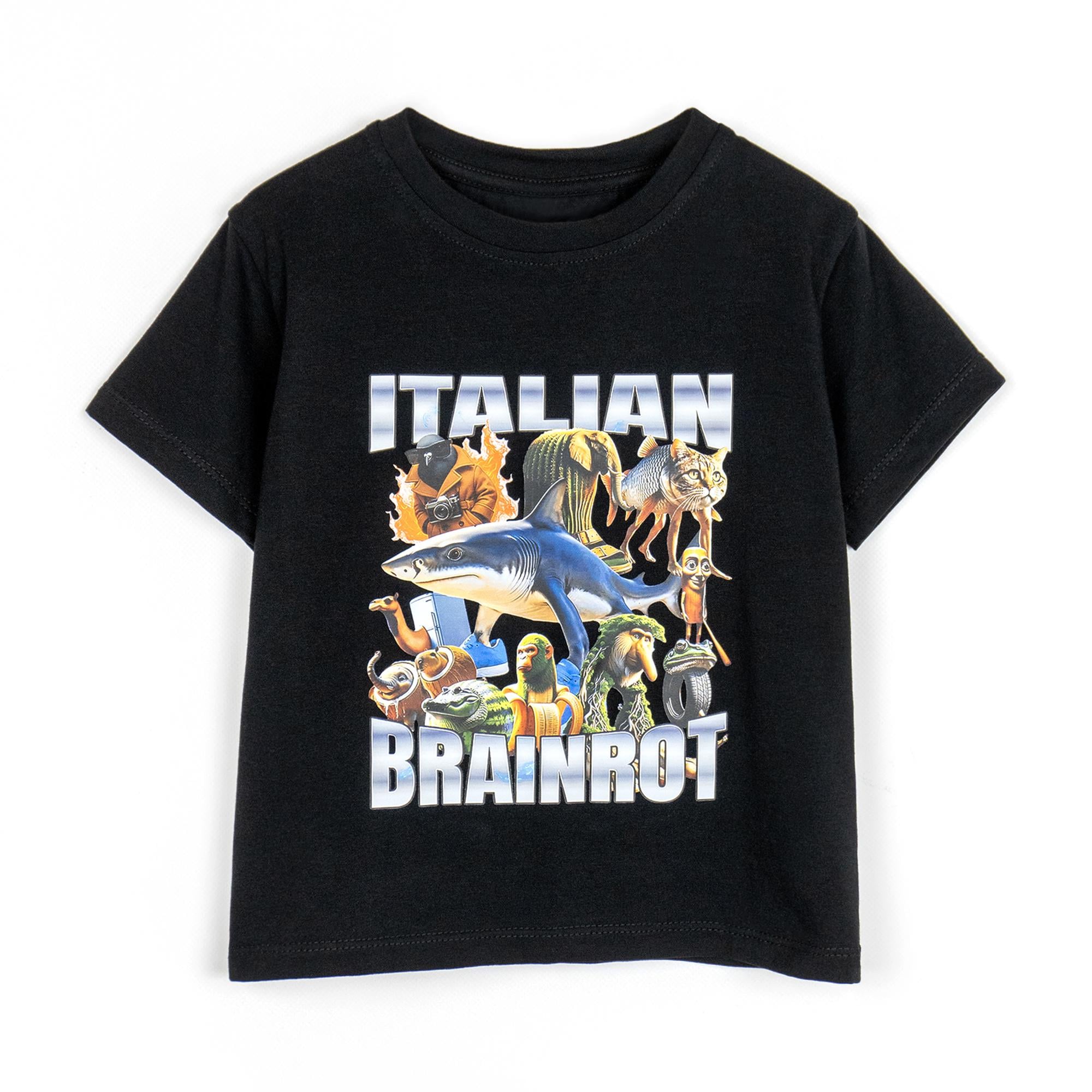 Футболка для детей Dexter's с принтом Italian Brainrot 152543 128 см Черный (706281359)