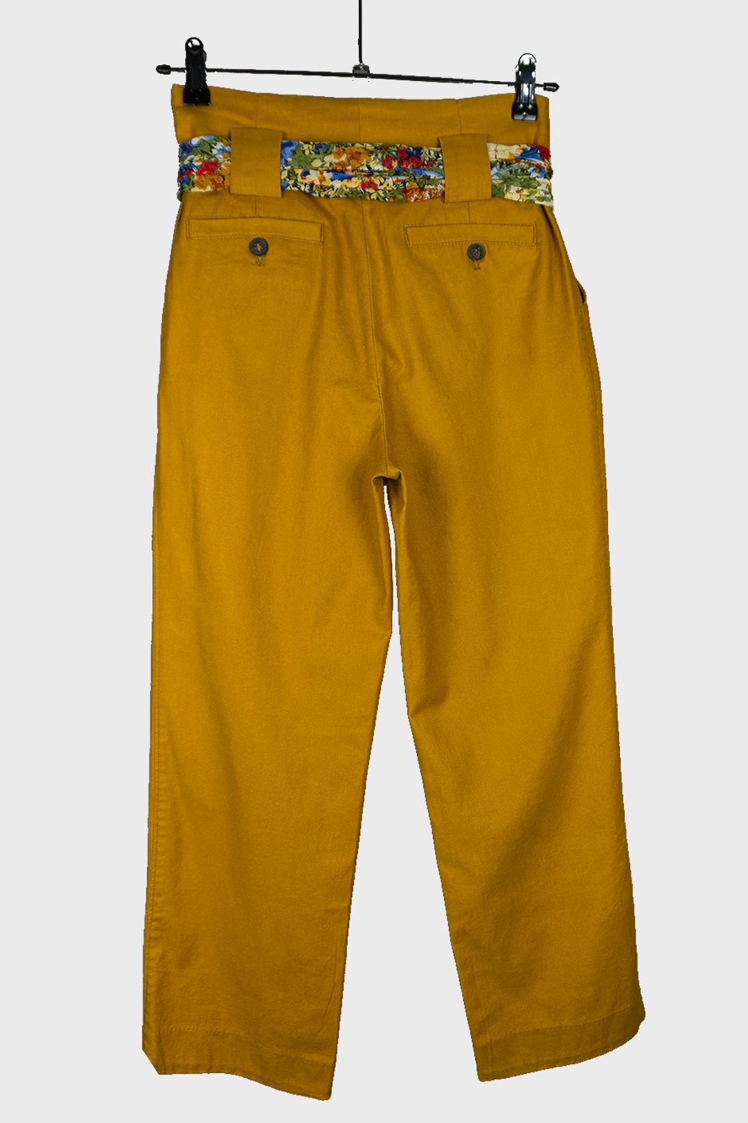 Штани жіночі вкорочені літні Lowett LW111374 р. 42 Гірчичний (17852304) - фото 5 Штани жіночі вкорочені літні Lowett LW111374 р. 42 Гірчичний (17852304) - фото 5